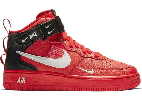 nike air force 1 mid rot schwarz|air force 1 shoes for men.